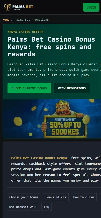 Palms Bet Casino mobile bonus