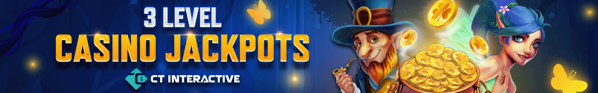 CT Interactive three level casino jackpots
